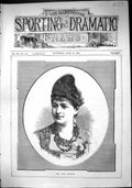 Antique Old Print Sporting Dramatic News 1884 Mme. Anna Laterner Lady Woman