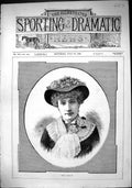 Old Antique Print Sporting Dramatic News 1884 Miss Laidlaw Beautiful Lady 19th