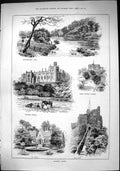 Old Sporting Dramatic News 1884 Arundel Castle Roman Catholic Church Victorian