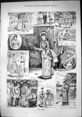 Old Sporting Dramatic News 1884 Tennis Terms Sport Lady Man Romance S Victorian