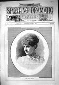 Old Antique Print Sporting Dramatic News 1884 Miss Isabella Evisson Lady 19th