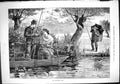 Old Sporting Dramatic News 1884 Favourite Pool Man Lady Fishing Boat Victorian