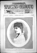 Old Antique Print Sporting Dramatic News 1884 Miss Vane Featherston Lady 19th