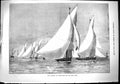 Old Sporting Dramatic News 1884 R.Y.S. Regatta Cowes Yachts Race Town Victorian