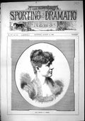 Old Print Sporting Dramatic News 1884 Portrait Miss Virginia Dreher Lady 19th