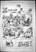 Old Sporting Dramatic News 1884 Elk Hunting India Sport Webbs Shrewsb Victorian