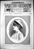 Old Print Sporting Dramatic News 1884 Portrait Miss Ada Rehan Lady Woman 19th