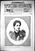Antique Old Print Sporting Dramatic News 1884 Miss Maud Millett Lady Woman 19th