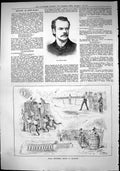 Old Sporting Dramatic News 1884 Edward Terry Royal Engineers Sport Ch Victorian