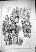 Antique Print Sporting Dramatic News 1884 Costumes Healtheries Fancy Dress 19th