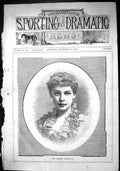 Old Antique Print 1884 Portrait Miss Florence Sutherland Beautiful Woman 19th