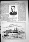 Old 1884 George Giddens Electric Launch Match River Thames Sailing Bo Victorian