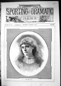 Original Old Antique Print 1884 Portrait Miss Emma Ritta Beautiful Woman 19th