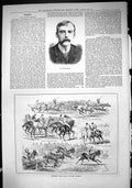 Old 1884 Gerald Moore Chester Polo Club Autumn Sports Donkey Race Hor Victorian