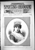 Original Old Antique Print 1884 Portrait Miss Mulholland Beautiful Woman 19th