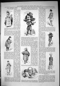 Original Old Antique Print 1884 Captious Critic Surrey Theatre Mabel Actors