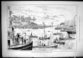 Original Old Antique Print 1884 Hanlan-Beach Match Paramatta River Boats Sport