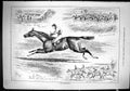 Original Old Antique Print 1884 Cesarewitch Stakes Horse Racing Jockeys Sport