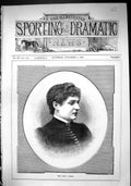 Original Old Antique Print 1884 Portrait Miss Nelly Harris Beautiful Woman 19th