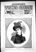 Original Old Antique Print 1884 Portrait Mlle. Berthe Latour Beautiful Woman