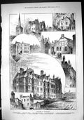 Old 1884 Newmarket Mary'S Church Hammond House Jockey Club White Hart Victorian