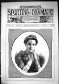 Original Old Antique Print 1884 Portrait Miss Hilda Coward Beautiful Woman 19th