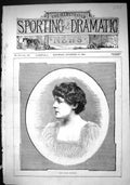 Original Old Antique Print 1884 Portrait Miss Grace Huntley Beautiful Woman