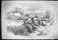 Original Old Antique Print 1884 Horses Jumping Jockeys Sport Steeplechase Swain