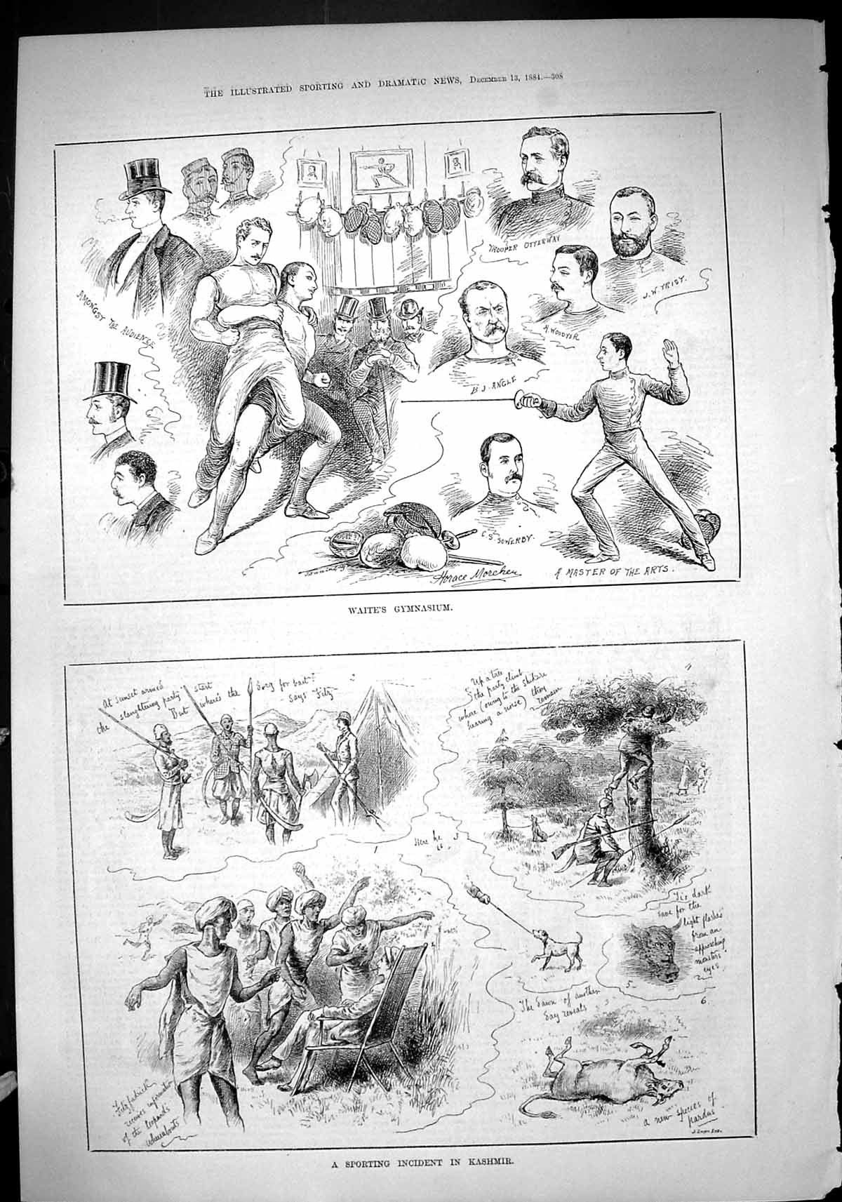 Old 1884 Waite Gymnasium Angle Otterway Trist Woodyer Sport Kashmir H Victorian