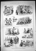 Antique Old Print 1884 Cattle Dog Show Birmingham Animals Poultry Bids Swain