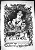 Antique Old Print 1884 Beckett'S Winterine Fruit Cordials Non-Alcoholic Drink