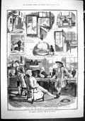 Old Print 1884 Dr. Johnson Centenary Boswell Gsmith Garrick Joshua Reyno 19th