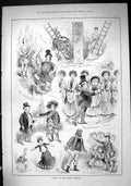 Old 1884 Lilies Avenue Theatre Pyramus Thisbe Muggeridges Boatmans Da Victorian