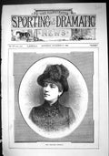 Original Old Antique Print 1884 Portrait Miss Margaret Leighton Beautiful Lady