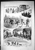 Antique Print 1884 Christmas Customs Charity Family Home Wassail Bowl Ghost