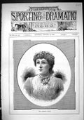 Original Old Antique Print 1885 Portrait Miss Florence Dysart Beautiful Woman