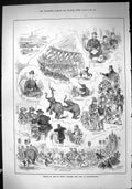 Old 1885 Coming Age Prince Edward Fete Sandringham Elephants Camels P Victorian