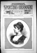 Original Old Antique Print 1885 Portrait Oceana Beautiful Lady Woman Victorian