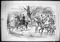 Antique Old Print 1885 Blessing Stop-Gap Horses Hunting Ladies Huntsmen Sport
