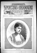 Original Old Antique Print 1885 Portrait Miss Agnes Verity Beautiful Woman 19th