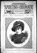 Original Old Antique Print 1885 Portrait Miss Maggie Hunt Beautiful Woman 19th