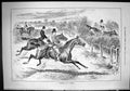 Old Antique Print 1885 Hunting Sport Horses Jumping Hedge Huntsmen Swain 19th