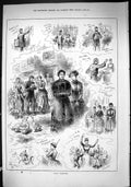 Old 1885 Saint Valentine Postman Children Nursery Morning Promenade R Victorian