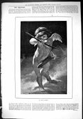 Original Old Antique Print 1885 Arch Archer Bow Arrow Angel 19th