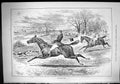 Old Antique Print 1885 Horses Hunting Hounds Huntsmen Sport Countryside 19th