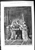 Original Old Antique Print 1885 Curiosity Negro Black Servant Man Ladies 19th