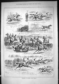 Old 1885 Sandown Park Horse Racing Sport Prince Wales Steeplechase Hu Victorian