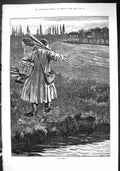 Old 1885 Grossmith Fine Art Man Fishing River Bank Nets Sport Country Victorian