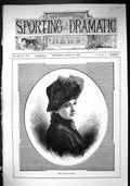 Original Old Antique Print 1885 Portrait Beautiful Woman Miss Helen Forsyth