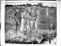 Antique Print 1885 River Fishing Scene Sport Hunting Rifles Nets Grossmith